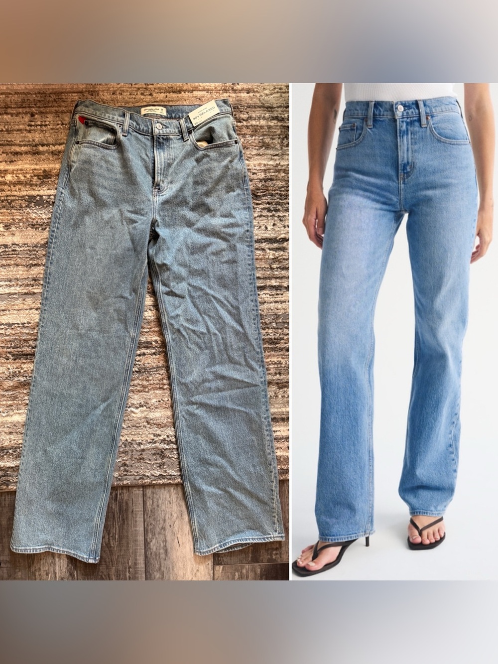 Abercrombie & Fitch 90's Relaxed Jeans High Rise Curve Love Women's 29 Long